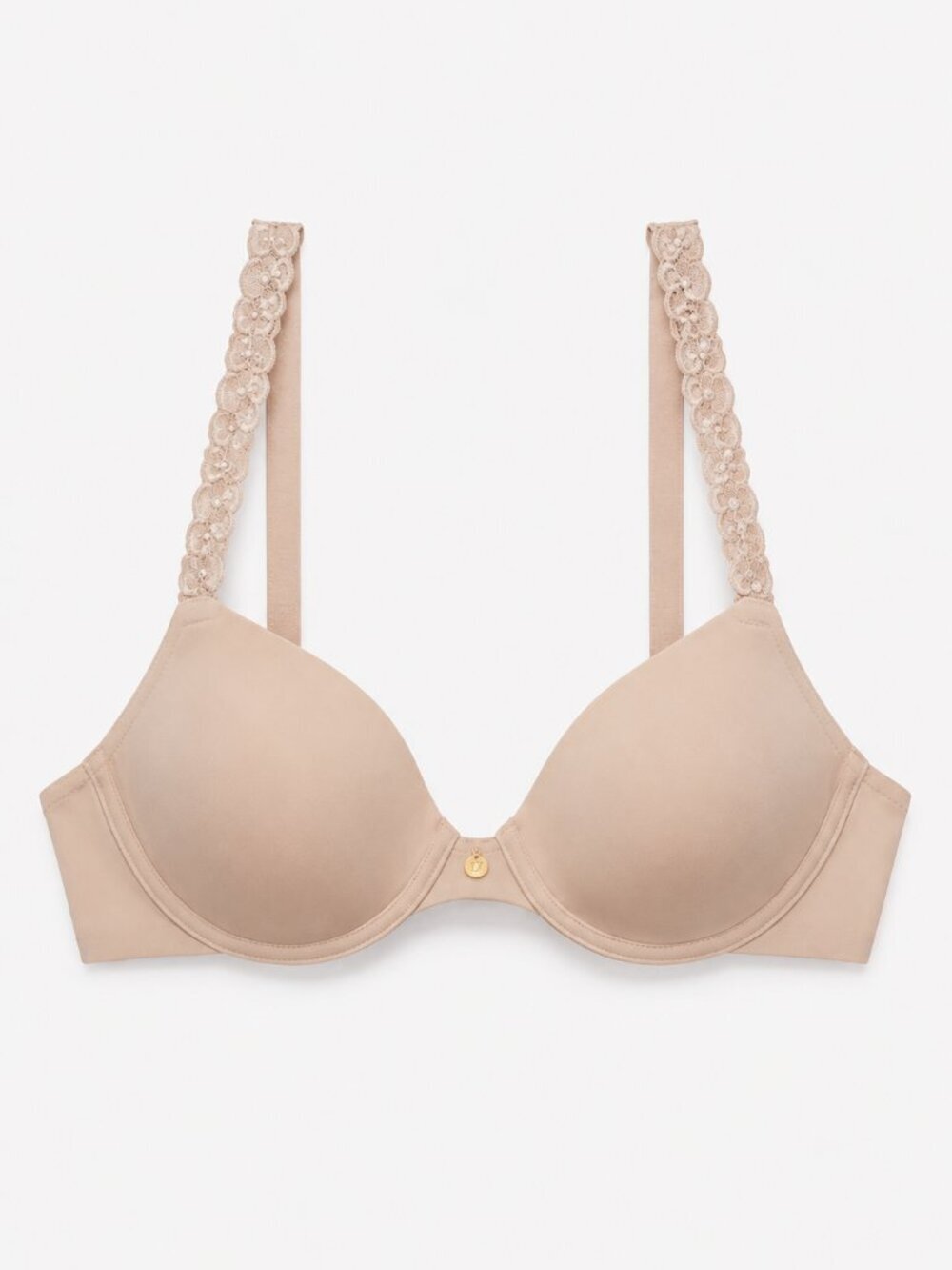Natori Pure Luxe Custom Coverage Contour Underwire Bra 732080 34DDD Café